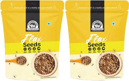 WONDERLAND Foods Raw Flax Seeds, Pack of 2, 250 g in Each Brown Flax Seeds