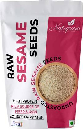 Natupure Premium Quality Safed Til (White Sesame Seeds) Sesame Seeds