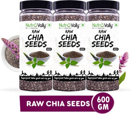NutroVally Raw Chia Seeds for Weight Loss Management with Omega 3 , Zinc and Fiber, Calcium Rich Seeds Chia Seeds