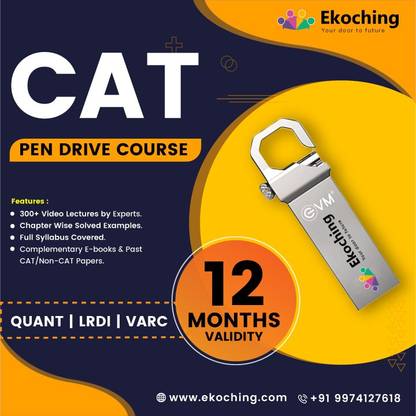 EKOCHING CAT preparation 12 months Pendrive Video lecture Course