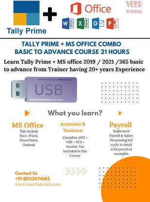 veertutorial TALLY PRIME + MS OFFICE BASIC TO ADVANCE COURSE IN ENGLISH
