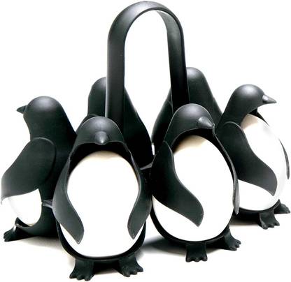 Kriya Penguin Shaped Egg Cooker, 3IN1 Cook,Store and Serve Egg Holder EGGUINS Egg Cooker