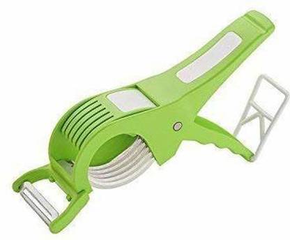 Crazy Bucks MULTI VEG. CUTTER WITH PEELRER (GREEN) Y Shaped Peeler