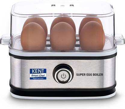KENT Super Egg Boiler, Stainless Steel Body & Heating Plate Automatic Turn-Off 116069 Egg Cooker