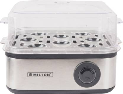 MILTON Smart Egg Boiler | Instant Boil up-to 8 Eggs | 3 Boiling Modes | Auto Cut-Off 500 Watt - Boil Up to 8 Eggs, (Grey) Egg Cooker