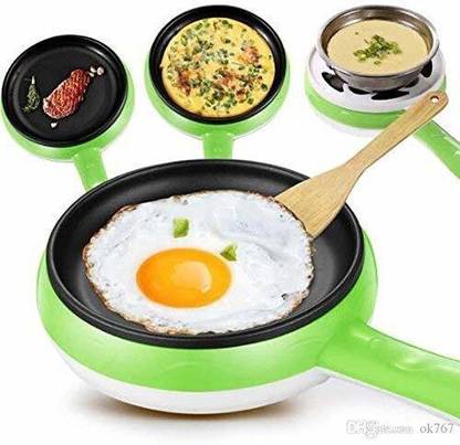 TECHEL 2 in 1 Egg Boiler Machine Measuring Cup with Handle Egg Cooker Fry Pan Egg Cooker