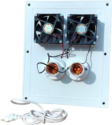 TM&W Double Holder double fans 50 to 200 Egg Semi Automatic Incubator kit DIY Egg Incubator