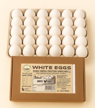 GVR White 30 pcs Hen White Eggs