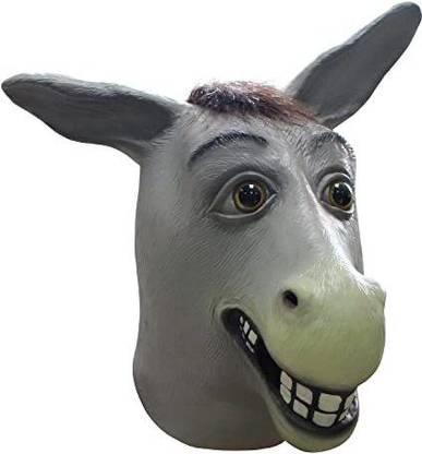 Costumeparty Donkey Mask, Halloween Funny Animal Costume Full Head Masks Latex,Unisize Elders Halloween Costume