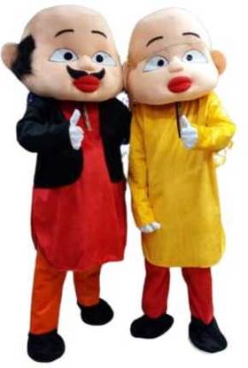 BGT Fancy Motu and Patlu Cartoon Full Costume Mascot For Prank or Birthday Elders Halloween Costume