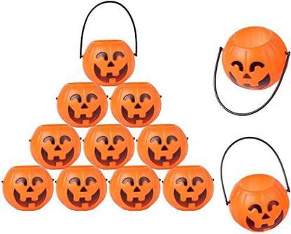 Brown Leaf Halloween Pumpkin Basket For Bhoot Party Elders Halloween Costume