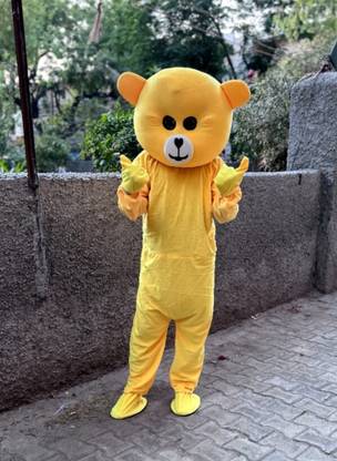 BGT Trending Smart Yellow Teddy Bear Mascot Costumes For Weddings/Prank/Functions Elders Halloween Costume