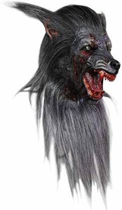 Ghoulish Productions Men'S Wolf Werewolf Mask Halloween Costume With Fur And Teeth Elders Halloween Costume