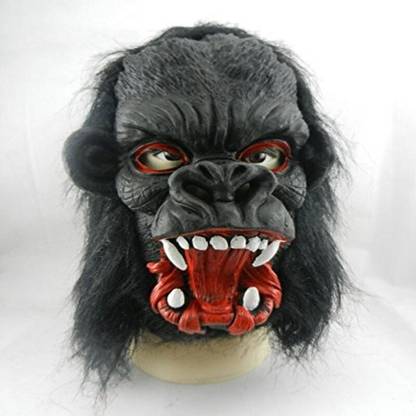 Brown Leaf Horror Face Mask Scary Evil Clown Cosplay With Movable Eyes Halloween Party Mask Elders Halloween Costume