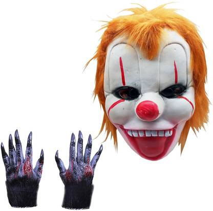 Brown Leaf Halloween Horror Scary Pennywise Clown Mask Elders Halloween Costume