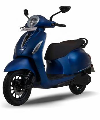 Chetak 3502 Electric Scooter by Bajaj Auto Booking for Ex-Showroom Price (with Portable Charger, Indigo Metallic)