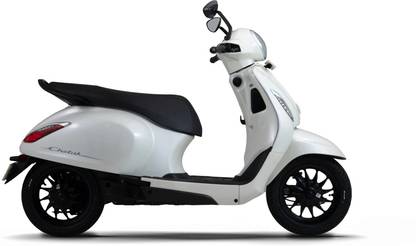 Chetak 3503 Electric Scooter by Bajaj Auto Booking for Ex-Showroom Price (with Portable Charger, Classic White)