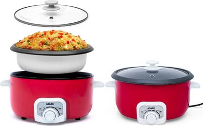AGARO Regal Electric Multi Cooking Pot, 1200W, Automatic Boiler, Electric Rice Cooker