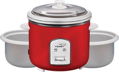 V-Guard VRC2.8(2CB) BIS CERTIFIED| Double layer outer body|5year heating element waranty Electric Rice Cooker