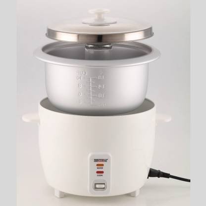 Sheffield Classic Electric Rice Cooker, Detachable power cord, Cool touch handles | 1.8 Ltr Electric Rice Cooker with Steaming Feature