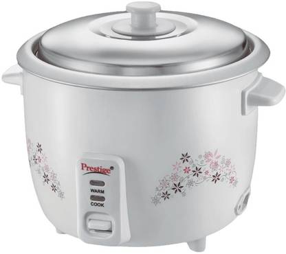Prestige Delight PRWO-1.5-2 Double Pot with Aluminium Cooking Pan-2 Electric Rice Cooker with Steaming Feature