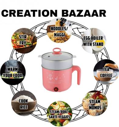 NIMYANK Electric Skillet Noodles Rice Cooker Thermal Insulation Cooking Pot 056 Egg Boiler, Egg Cooker, Electric Pressure Cooker, Food Steamer, Rice Cooker, Travel Cooker