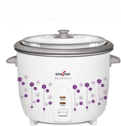 Kenstar MY COOK 1.8 Plus Ltrs | 2 cooking Bowls| 1 Kg Electric Rice Cooker with Steaming Feature
