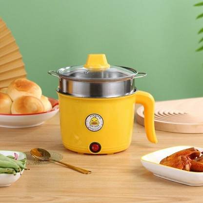 FLOSTRAIN Mini Electric Multi-Purpose Cooker - Multicolour, Stainless Steel, Outer Lid Electric Rice Cooker