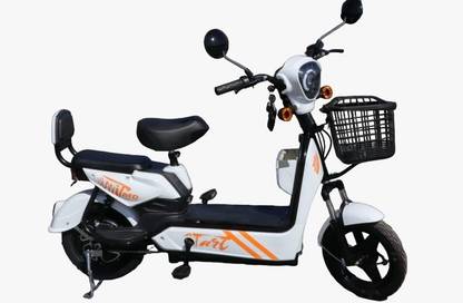 Beam Start Time BLS Scooty White 14 inches Single Speed Lead-acid (SLA) Electric Cycle