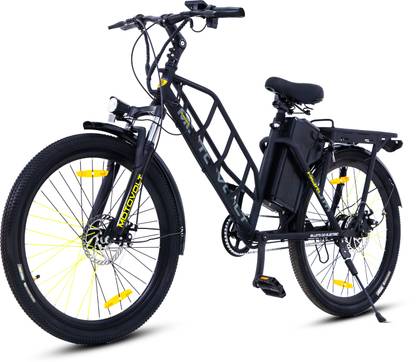 Motovolt HUM Black 26 inches Single Speed Lithium-ion (Li-ion) Electric Cycle