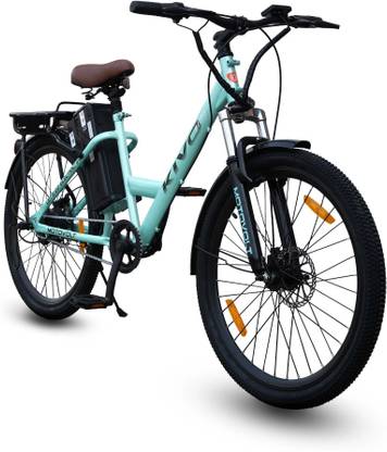 Motovolt Kivo Easy Lite Normal Range Aqua Blue 26 inches Single Speed Lithium-ion (Li-ion) Electric Cycle