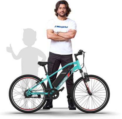 EMotorad Dope Kids ElectricCycle with 5.2Ah Li-Ion Remove Battery|High Tensile Steel 24 inches सिंगल स्पीड लिथियम-आयन (Li-आयन) इलेक्ट्रिक साइकिल