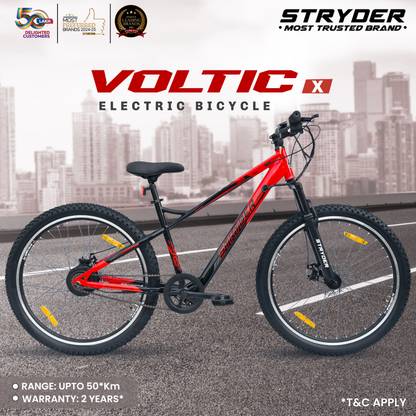 STRYDER Voltic X 27.5 inches Single Speed Lithium-ion (Li-ion) Electric Cycle