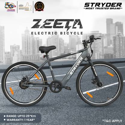 STRYDER Zeeta 27.5 inches Single Speed Lithium-ion (Li-ion) Electric Cycle