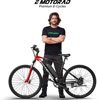 EMotorad X1 Black & Red (Limited Edition) 27.5 inches Single Speed Lithium-ion (Li-ion) Electric Cycle