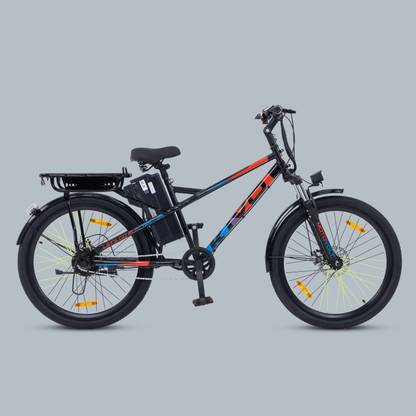 Motovolt Kivo Standard Mid Range Black 26 inches Single Speed Lithium-ion (Li-ion) Electric Cycle