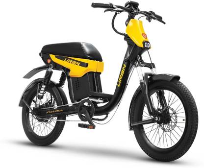 Motovolt URBN Standard Long range Mustard Yellow 20 inches Single Speed Lithium Iron Phosphate Electric Cycle