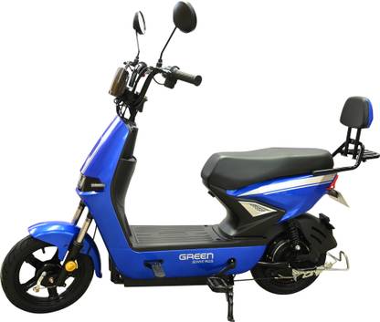 Green Sunny Plus Blue 40KM Range 10 inches Single Speed Lead-acid (SLA) Electric Cycle