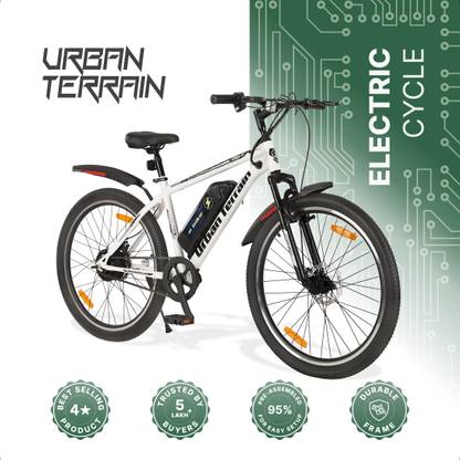 Urban Terrain E-Galaxy For Men/Women Ages 15+ Range 30+km |Battery Cycles 26 inches Single Speed Lithium-ion (Li-ion) Electric Cycle