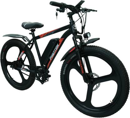 SS Bikes Phantom 26T Single Speed Electric Cycle | 36V/7.5AH Battery | 40+ km Range 26 inches Single Speed Lithium-ion (Li-ion) Electric Cycle
