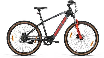 Ninety one Meraki 27.5T - Black & Red 27.5 inches Single Speed Lithium-ion (Li-ion) Electric Cycle