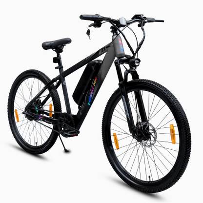 Ninety one Z1 10.4Ah Battery Front Suspension 250Watts IP65 BLDC Motor Black Red 27.5 inches Single Speed Lithium-ion (Li-ion) Electric Cycle