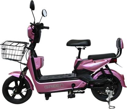 Green Udaan 30KM Pink 10 inches Single Speed Lead-acid (SLA) Electric Cycle