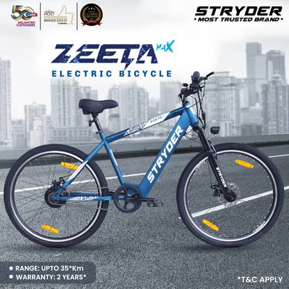 STRYDER Zeeta Max 27.5 inches Single Speed Lithium-ion (Li-ion) Electric Cycle