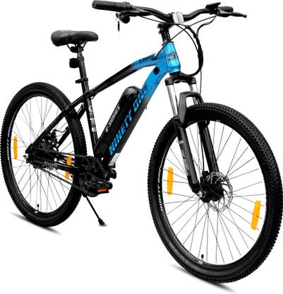 Ninety one E-Drago 7.8Ah Battery | Front Suspension | 250Watts IP65 BLDC Motor | Black Blue 27.5 inches Single Speed Lithium-ion (Li-ion) Electric Cycle