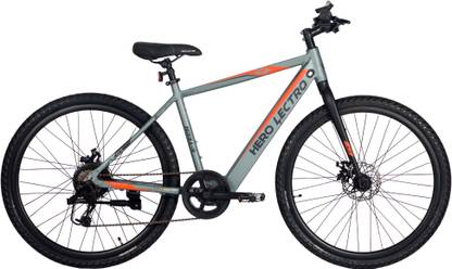 Hero Lectro C7 - Grey 27.5 inches 7 Gear Lithium-ion (Li-ion) Electric Cycle