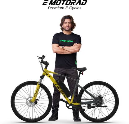 EMotorad X1 Yellow 27.5 inches Single Speed Lithium-ion (Li-ion) Electric Cycle