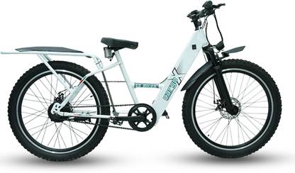 SS Bikes CargoX Heavy Duty Electric Cycle | 50 KM Range | 36V/10AH Battery| 350W Motor 27.5 inches Single Speed Lithium-ion (Li-ion) Electric Cycle