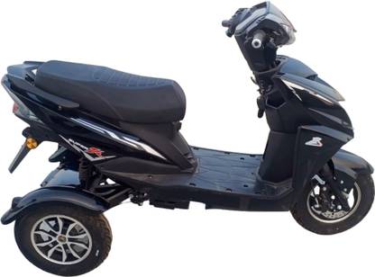 Green Invicta Super Three Wheel Black 60kms Range 10 inches Single Speed Lead-acid (SLA) Electric Cycle