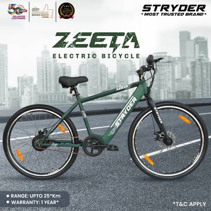 STRYDER Zeeta 27.5 inches Single Speed Lithium-ion (Li-ion) Electric Cycle